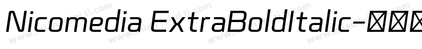 Nicomedia ExtraBoldItalic字体转换